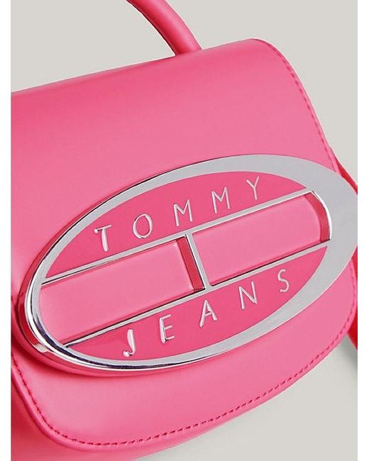 Tommy Hilfiger Pink Crossbody-Tasche mit Logo-Emblem