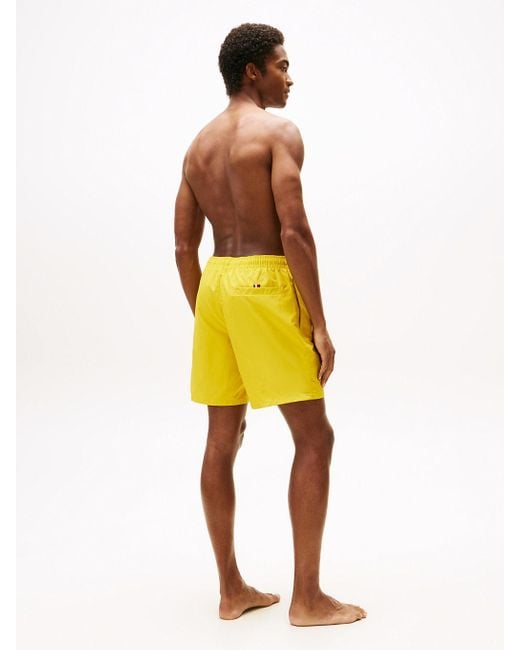 Tommy Hilfiger Yellow Original Logo Long Length Swim Shorts for men