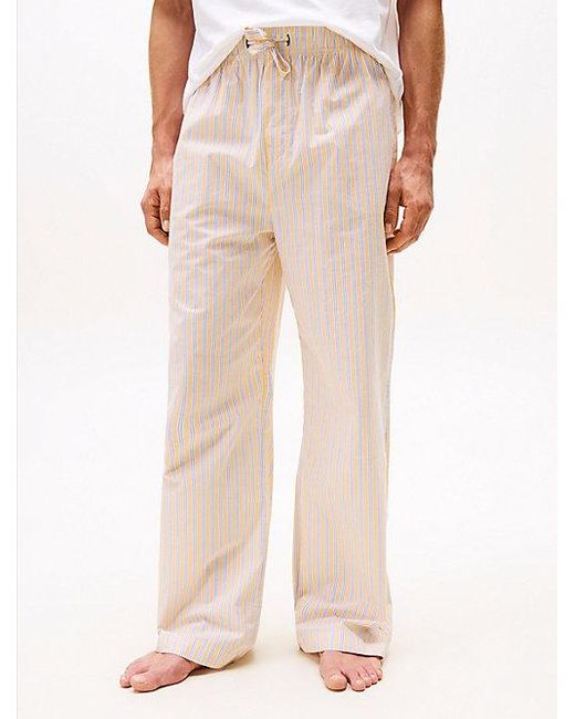 Pantalón De Pijama Th Original Estampado Tommy Hilfiger de hombre de color White