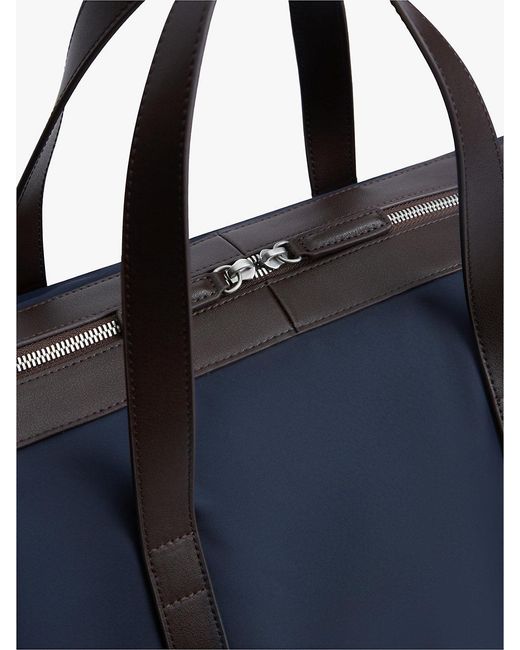 Tommy Hilfiger Blue Heritage Logo Patch Duffel Bag for men