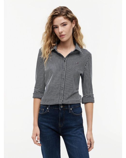 Tommy Hilfiger Blue 1985 Slim Fit Pique Shirt