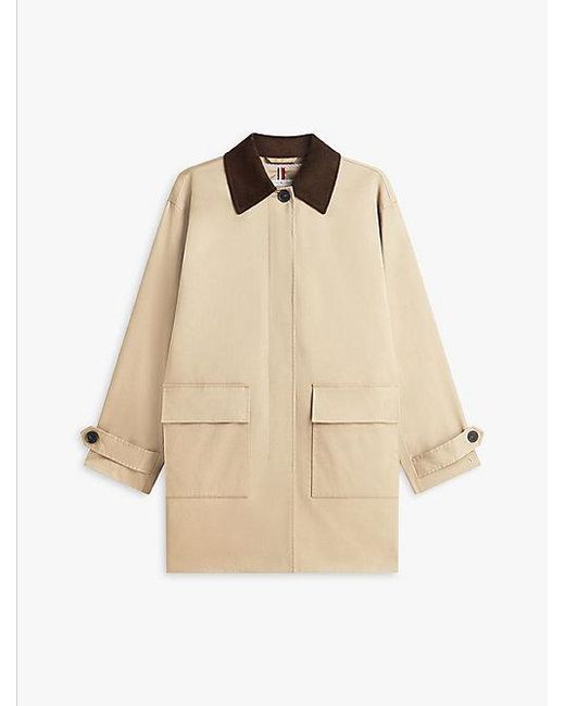 Tommy Hilfiger Waterafstotende 2-In-1 Jas Van Twill in het Natural