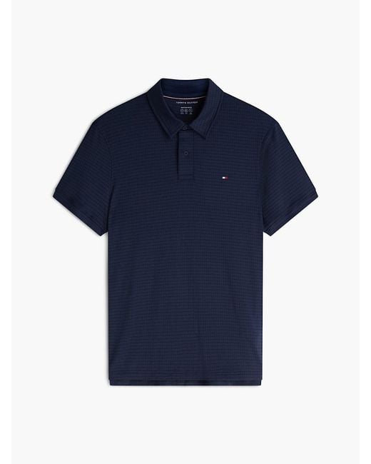 Tommy Hilfiger Blue Performance Regular Fit Structured Polo Shirt for men