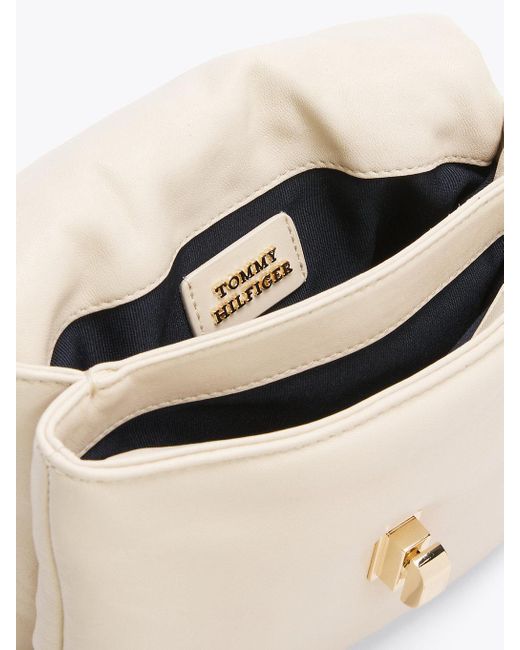 Tommy Hilfiger Chain Strap Soft Leather Crossbody Bag in Natural Lyst UK