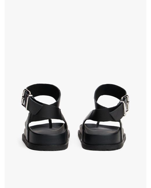 Tommy Hilfiger White Ankle Strap Leather Sandals