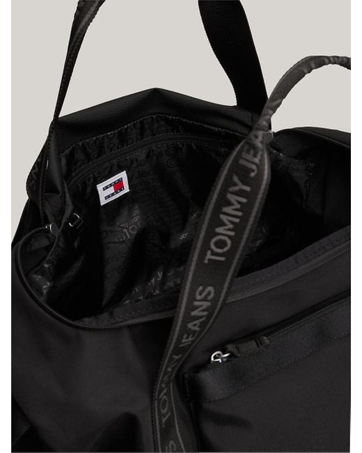 Tommy Hilfiger Black Essential 2-in-1 Duffel Bag for men