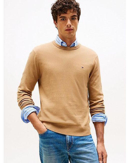 Tommy Hilfiger Trui Met Ronde Hals En Kasjmier in het Blue voor heren