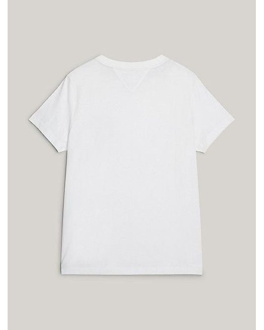 Tommy Hilfiger Adaptive Slim Jersey T-shirt Met Cirkellogo in het White voor heren