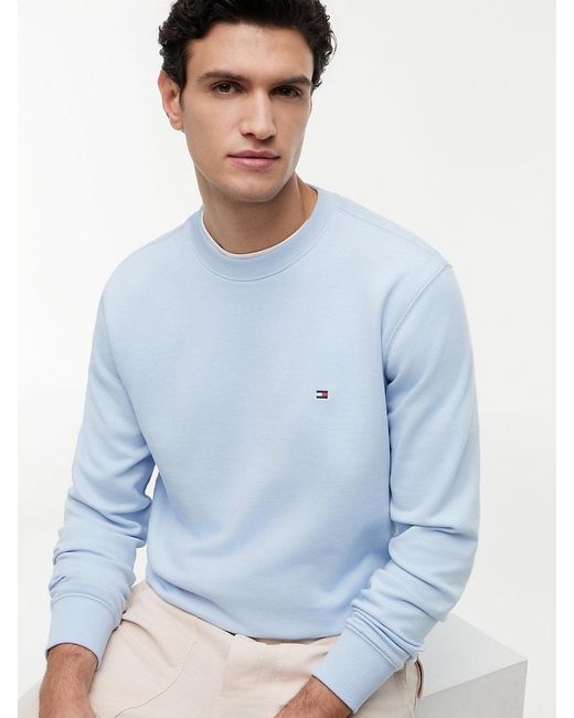 Tommy Hilfiger Blue Terry Crew Neck Sweatshirt for men