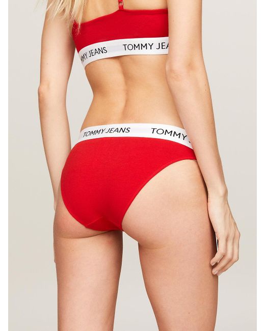Tommy Hilfiger Red Heritage Repeat Logo Waistband Briefs