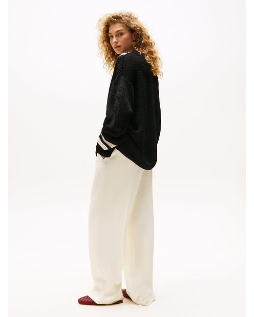 Pull Oversize À Rayures The Runway Collection Tommy Hilfiger en coloris Black