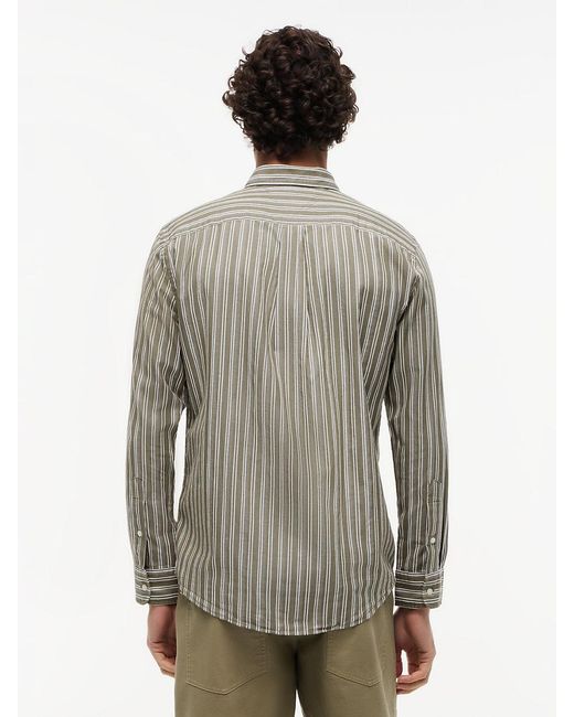 Tommy Hilfiger Gray Regular Fit Textured Stripe Poplin Shirt for men