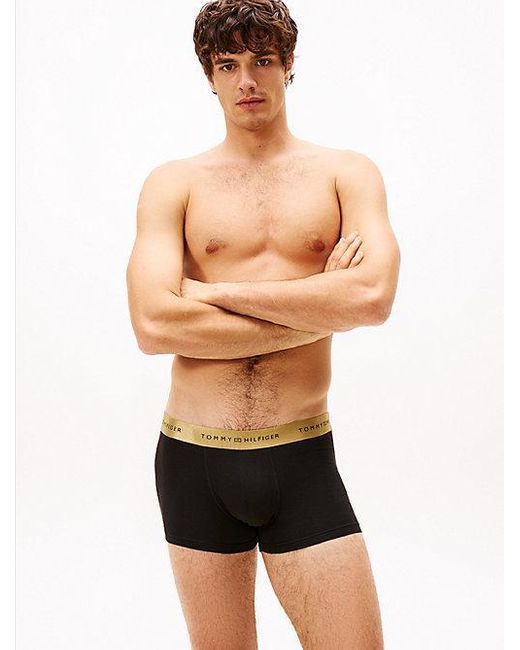 Tommy Hilfiger Signature Set Van 3 Boxershorts Met Metallic Logotaille in het Black voor heren