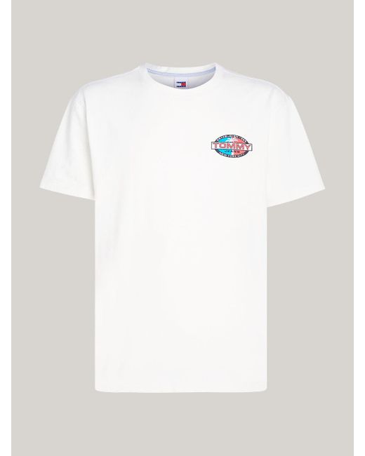 Tommy Hilfiger White Archive Palm Tree Back Logo T-shirt for men