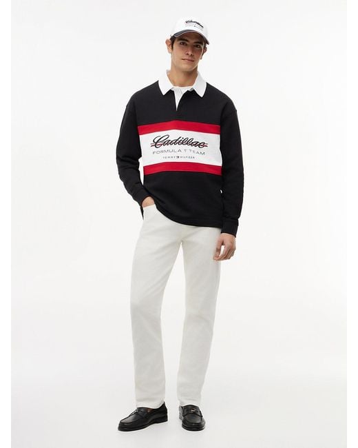 Tommy Hilfiger Red Th X Cadillac Formula 1® Team Logo Rugby Shirt for men