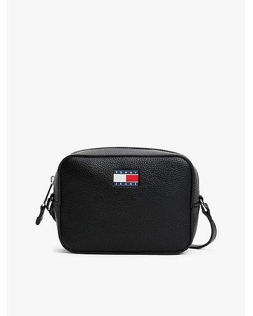 Tommy Hilfiger Crossbody-Cameratas Met Ton-Sur-Ton Badge in het Black