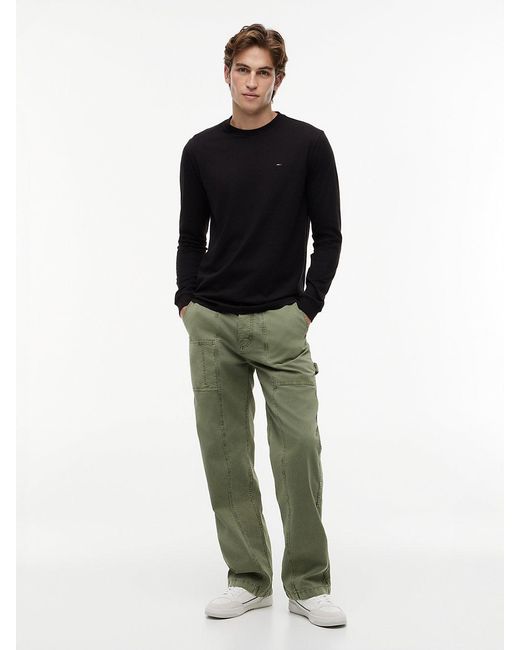 Tommy Hilfiger Black 2-pack Tommy Flag Slim Long Sleeve T-shirts for men