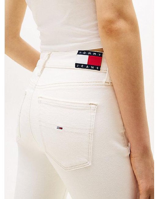 Tommy Hilfiger Nora Skinny Jeans Met Lichte Wassing En Enkellengte in het White