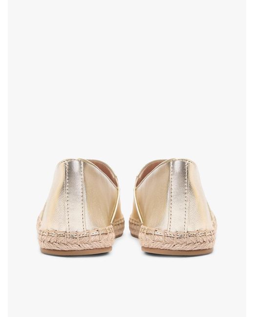 Tommy Hilfiger Natural Th Monogram Metallic Leather Espadrilles