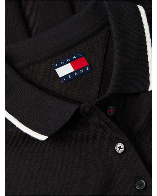 Tommy Hilfiger Black Tommy Badge Pique Mini Polo Dress