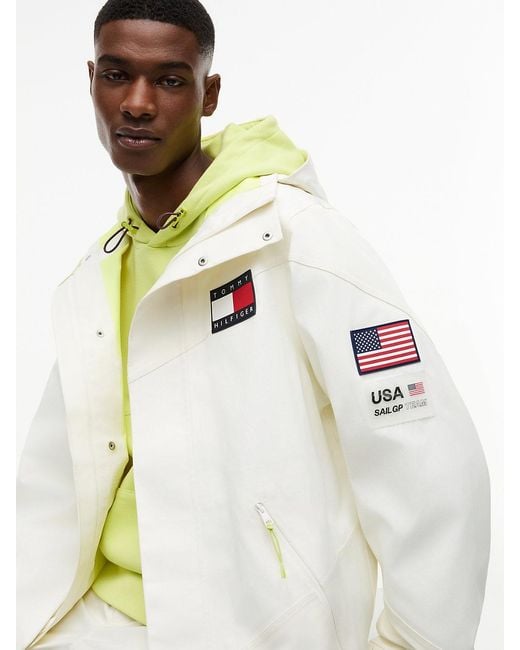 Tommy Hilfiger White Tommy X U.s. Sail Gp Team Relaxed Jacket