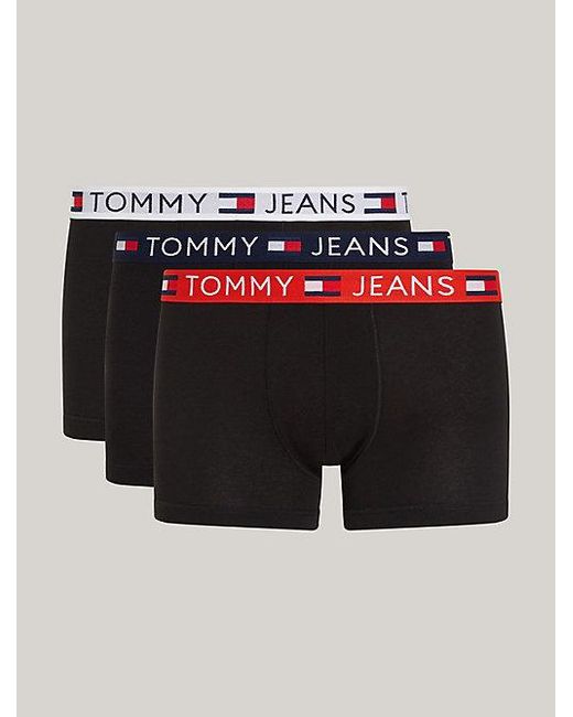 Pack de 3 calzoncillos Trunk Essential Tommy Hilfiger de hombre de color Black