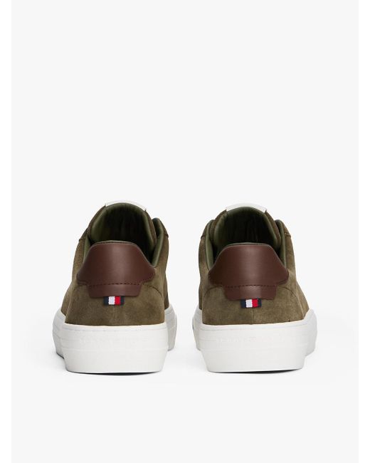 Baskets En Daim À Semelle Cuvette Tommy Hilfiger pour homme en coloris Green