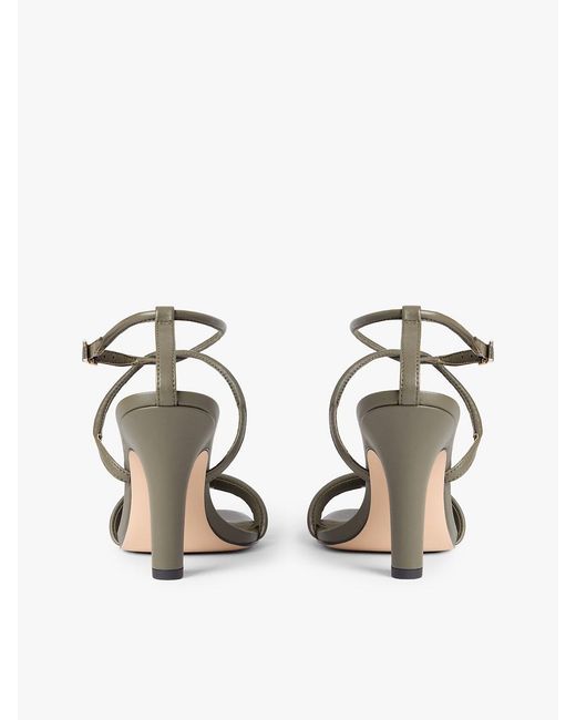 Tommy Hilfiger Metallic Leather Open Toe High Heels