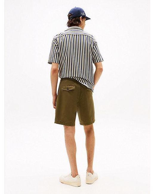 Tommy Hilfiger Relaxed Cargoshort Van Washed Twill in het White voor heren