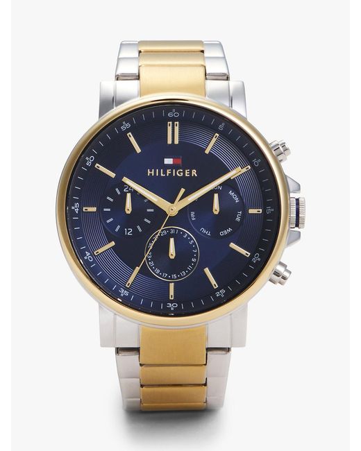 Tommy Hilfiger Blue Ionic-Plated Stainless Steel Watch for men