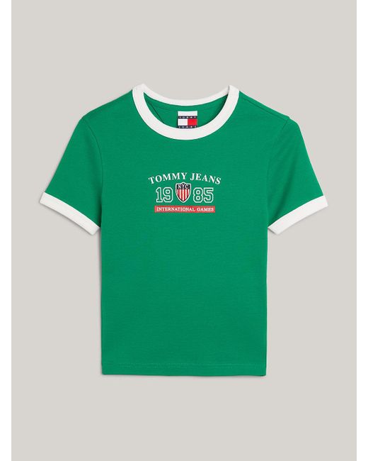 Tommy Hilfiger Green Tommy Jeans International Games Contrast T-shirt