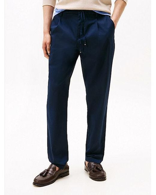 Tommy Hilfiger Performance Harlem Tapered Broek Van Twill in het Blue voor heren