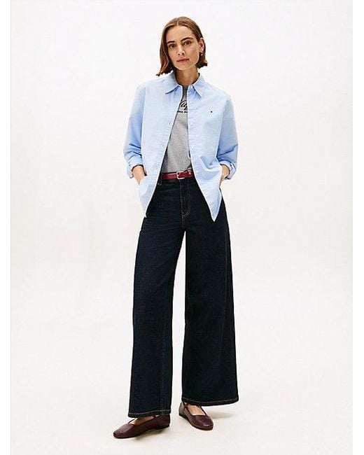 Tommy Hilfiger Relaxed Fit Oxford Overhemd in het Blue