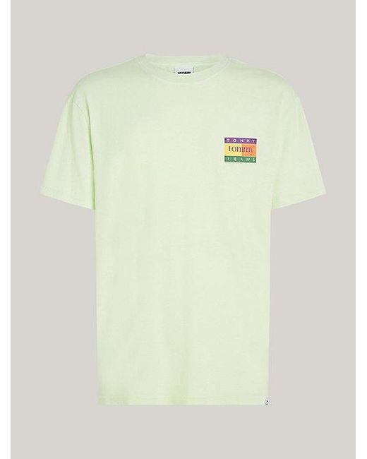 Camiseta oversize con logo en fuente Serif Tommy Hilfiger de hombre de color Green