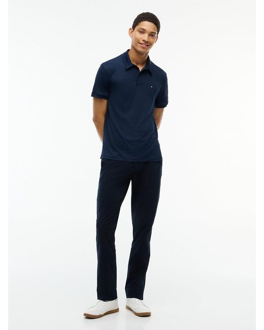 Tommy Hilfiger Blue Performance Regular Fit Structured Polo Shirt for men