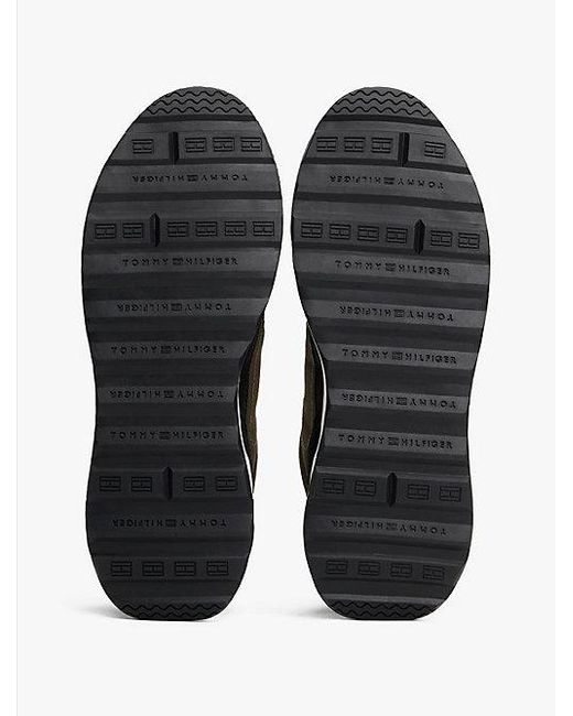 Tommy Hilfiger Basketbalsneaker Met Profielzool En Leer in het Blue voor heren