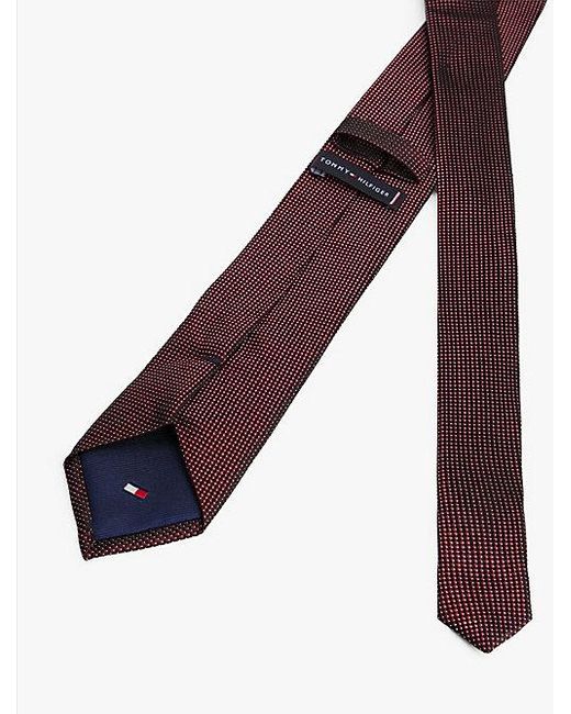 Tommy Hilfiger Zijden Jacquard Stropdas Met Microstip in het Purple voor heren