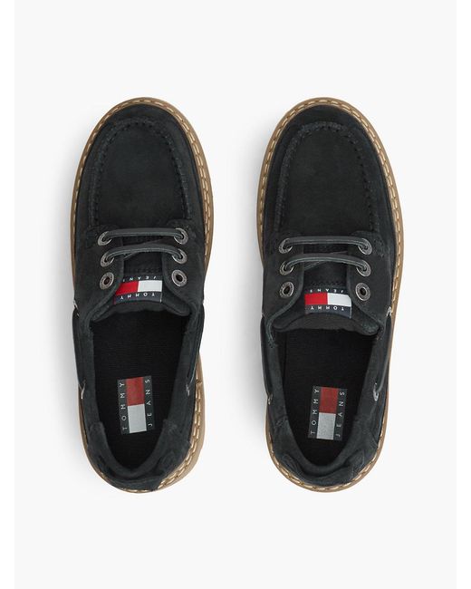 Scarpe Da Barca Archive Con Suola Carrarmato di Tommy Hilfiger in Black