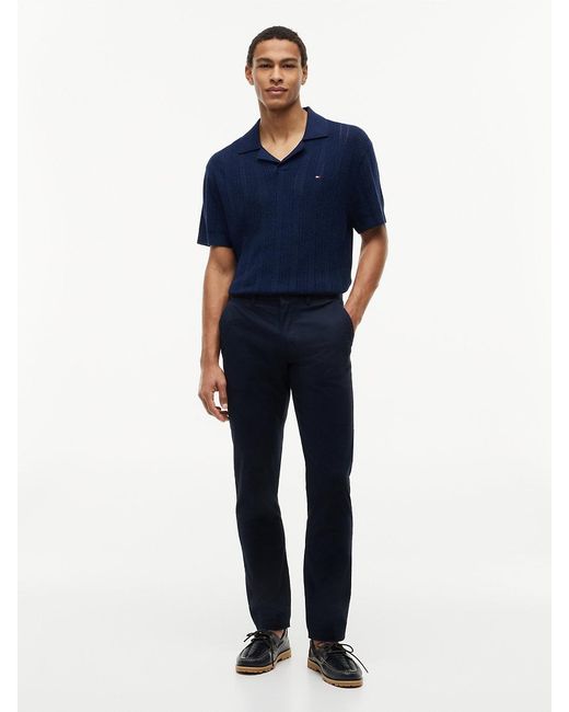 Tommy Hilfiger Gray Denton Straight Twill Chinos for men