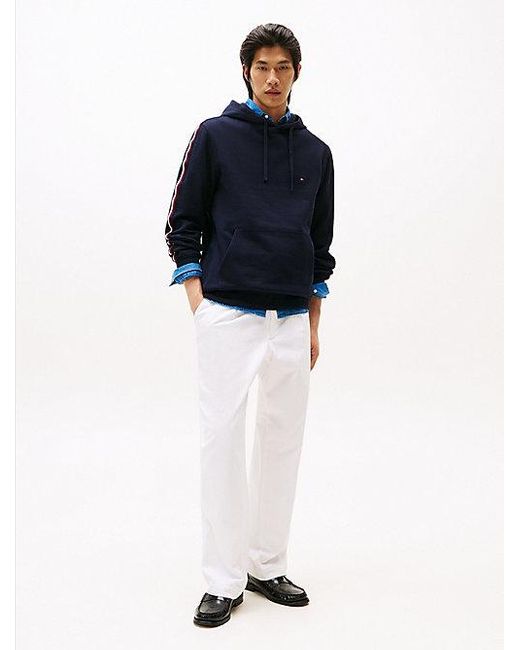 Tommy Hilfiger Hoodie Mit Tunnelzug Und Global-Streifen in Blue für Herren