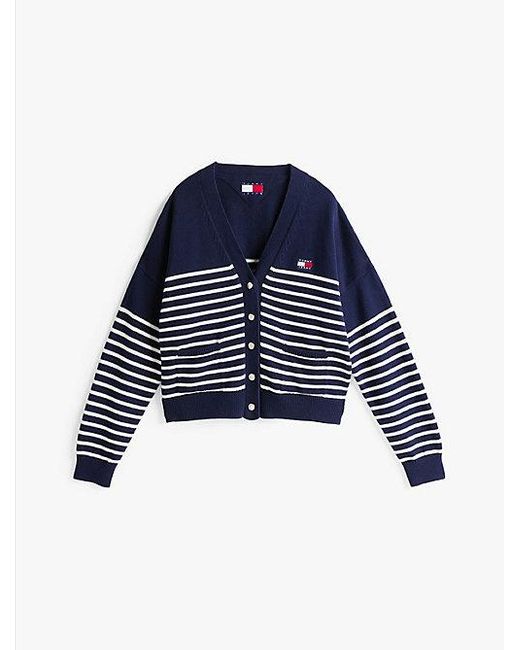 Tommy Hilfiger Blue Cardigan Mit Tommy-Badge