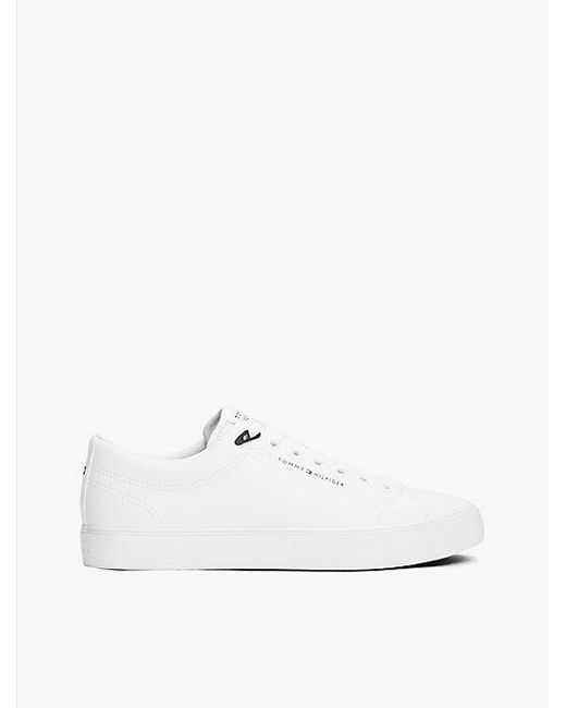 Tommy Hilfiger Th Hi Vulc Core Low Lth Ii Ess Fm0fm05511 Top in het White voor heren