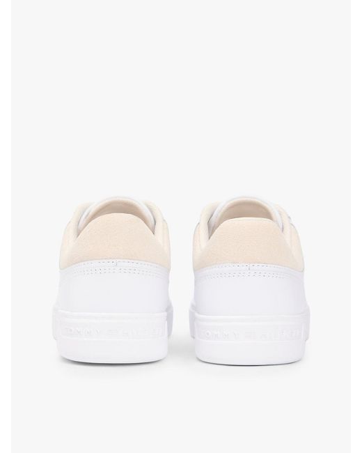 Tommy Hilfiger Multicolor Leather Embossed Logo Cupsole Trainers
