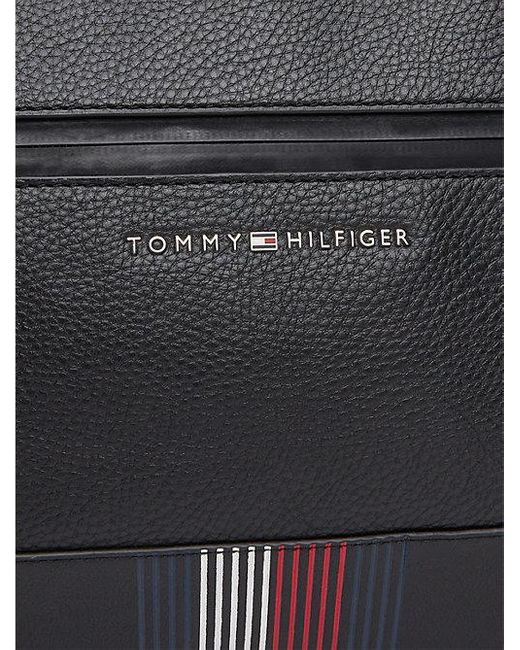 Bolsa de viaje con logo metálico Tommy Hilfiger de hombre de color Black