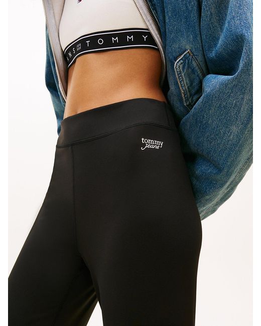 Tommy Hilfiger Blue Logo Slim Kick Flare Leggings