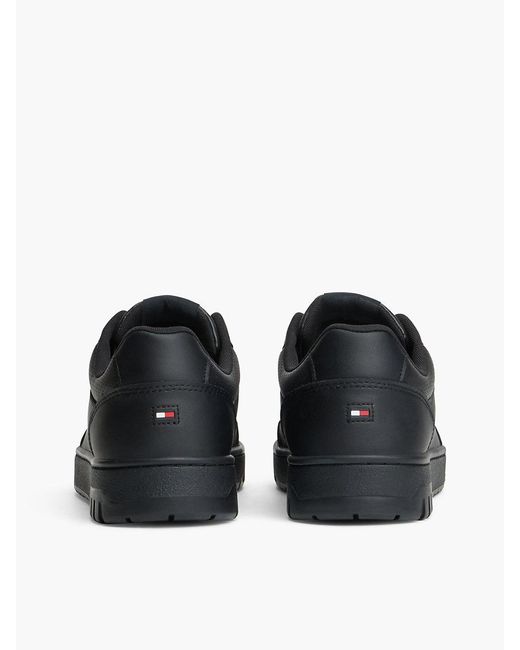 Tommy Hilfiger Black Fine Cleat Basketball Trainers With Leather for men