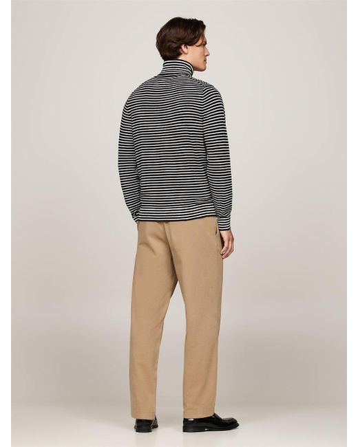 Tommy Hilfiger Black Smart Casual Roll Neck Jumper for men
