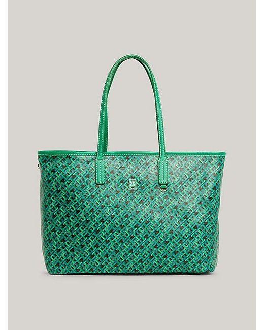 Tommy Hilfiger Green TH Monoplay Tote-Bag mit herausnehmbarer Laptop-Tasche