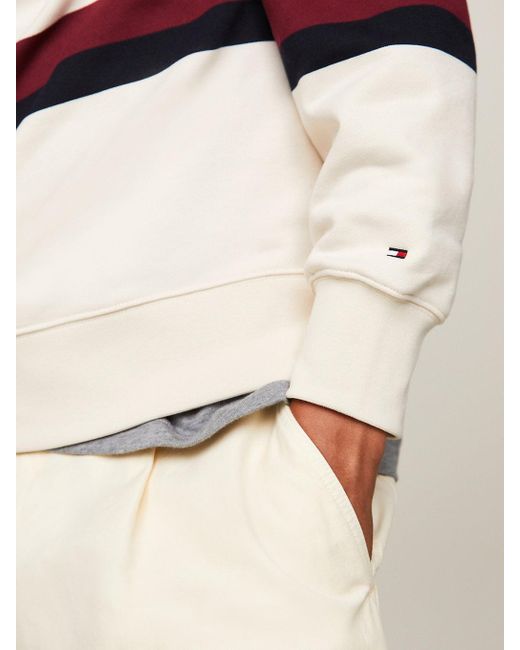 Tommy Hilfiger Natural Hilfiger Monotype Colour-blocked Sweatshirt for men