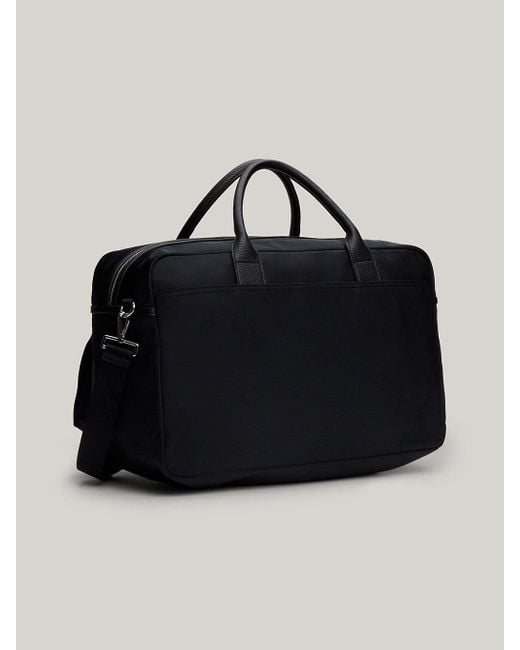 Tommy Hilfiger Black Logo Weekender Duffel Bag for men